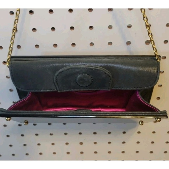 Vintage Judith Leiber Overture Womens Alexis Handbag Black Resin - Picture 5 of 6
